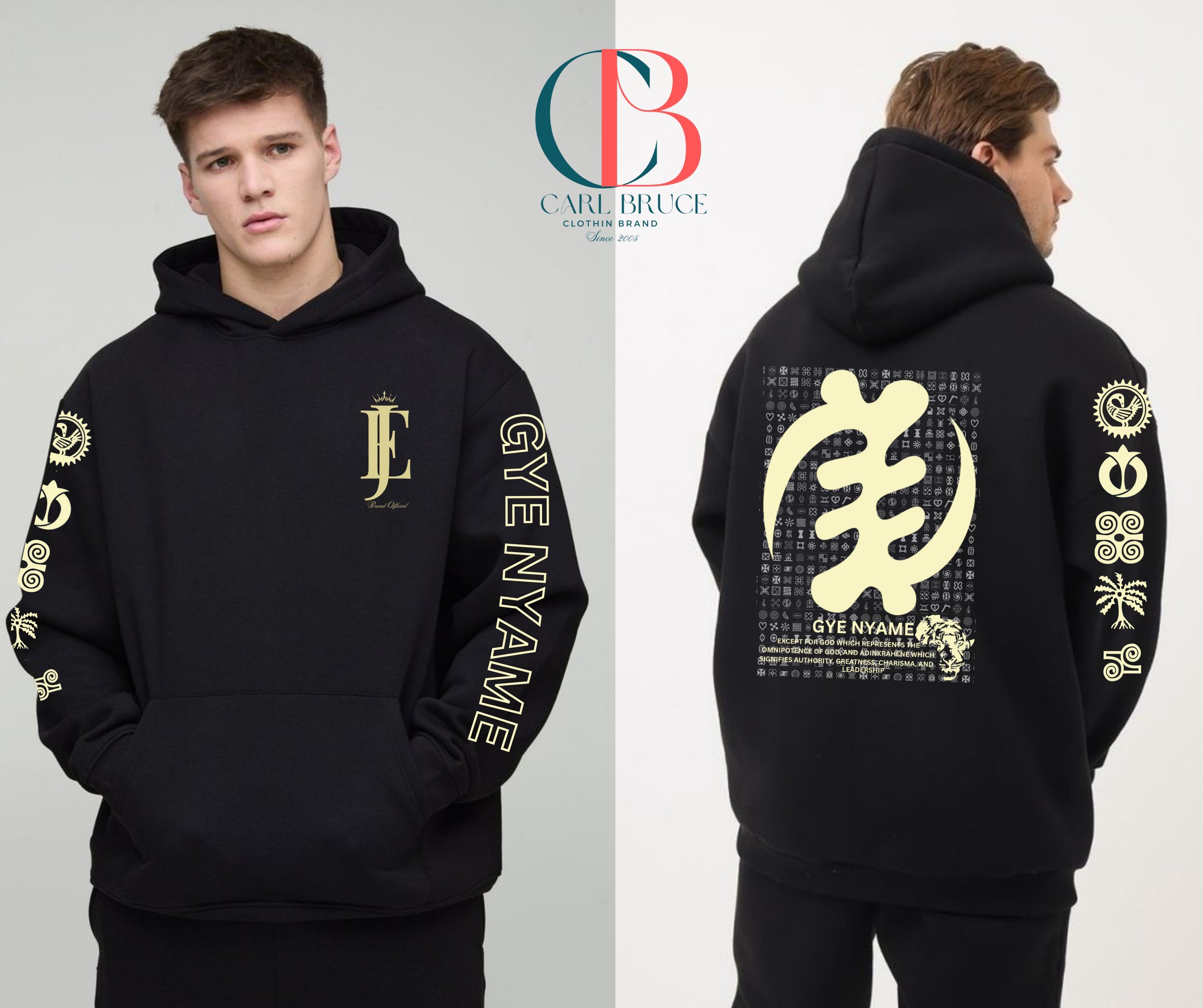 CB Gye Nyame Hoodie White Set
